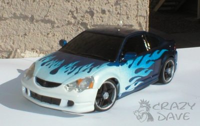 Flamed RSX
After a while I decided the tatto theme wasn't my style, so I did up some my patented flames.
